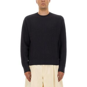 STUDIO NICHOLSON Men's Ribbed Crewneck Sweater Men BLUE Shirts